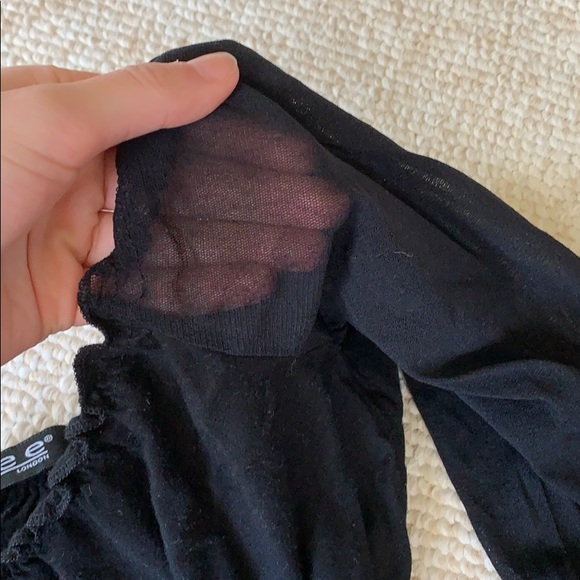 Black summery cropped blouse - Picture 6 of 7